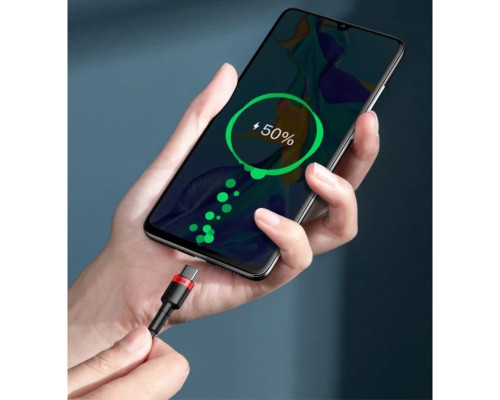 Кабель Baseus Cafule PD2.0 100W flash charging Type-C For Type-C cable (20V 5A)2m Red+Black