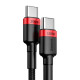 Кабель Baseus Cafule PD2.0 100W flash charging Type-C For Type-C cable (20V 5A)2m Red+Black