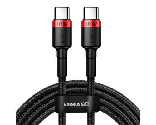 Кабель Baseus Cafule PD2.0 100W flash charging Type-C For Type-C cable (20V 5A)2m Red+Black