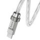 Кабель HOCO U113 Solid 100W silicone charging data cable Type-C to Type-C Silver