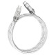Кабель HOCO U113 Solid 100W silicone charging data cable Type-C to Type-C Silver