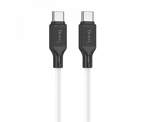 Кабель HOCO X90 Cool 60W silicone charging data cable for Type-C to Type-C White