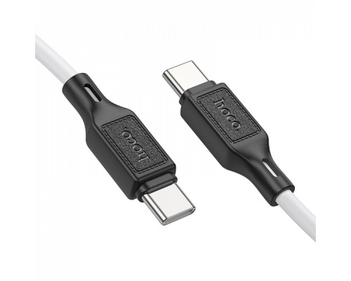 Кабель HOCO X90 Cool 60W silicone charging data cable for Type-C to Type-C White