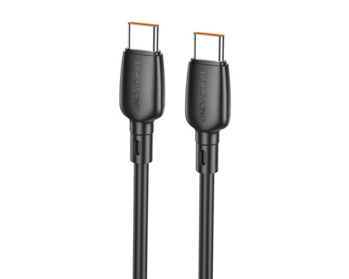 Кабель BOROFONE BX93 Super power 100W fast charging data cable Type-C to Type-C Black