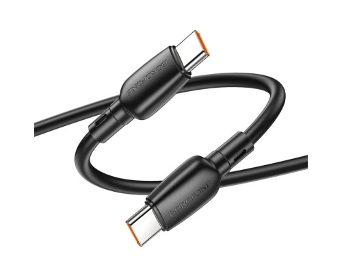 Кабель BOROFONE BX93 Super power 100W fast charging data cable Type-C to Type-C Black