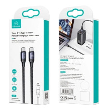 Кабель Usams US-SJ524 U71 Type-C To Type-C 100W PD Fast Charging & Data Cable 1.2m black