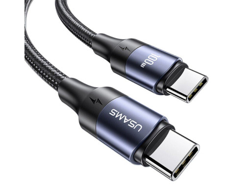 Кабель Usams US-SJ524 U71 Type-C To Type-C 100W PD Fast Charging & Data Cable 1.2m black