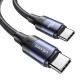 Кабель Usams US-SJ524 U71 Type-C To Type-C 100W PD Fast Charging & Data Cable 1.2m black