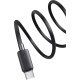 Кабель Usams US-SJ696 60W Striped Data Cable Type-C To Type-C-KY Series 2M black
