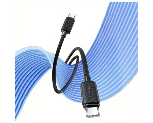 Кабель Usams US-SJ696 60W Striped Data Cable Type-C To Type-C-KY Series 2M black
