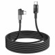 Кабель HOCO U108 Type-C to Type-C 5A, 100W, 2m, nylon, aluminum connectors, Black