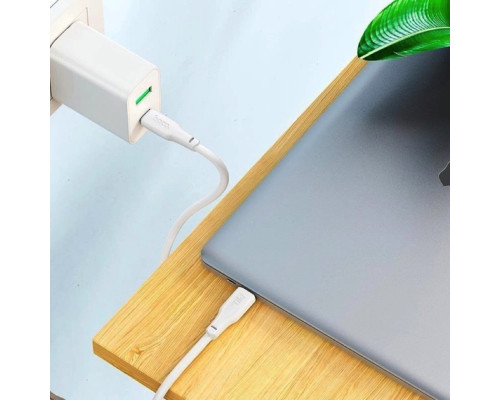 Кабель HOCO X93 Type-C to Type-C 240W, 2m, TPE, TPE connectors, White