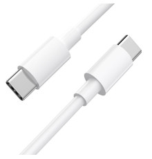Кабель BOROFONE BX44 Type-C to Type-C, 5A, 100W, 1m, ABS, ABS connectors, White