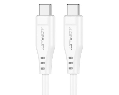 Кабель ACEFAST C3-03 Type-C to Type-C 3A, 60W, 1.2m, TPE, TPE connectors, White