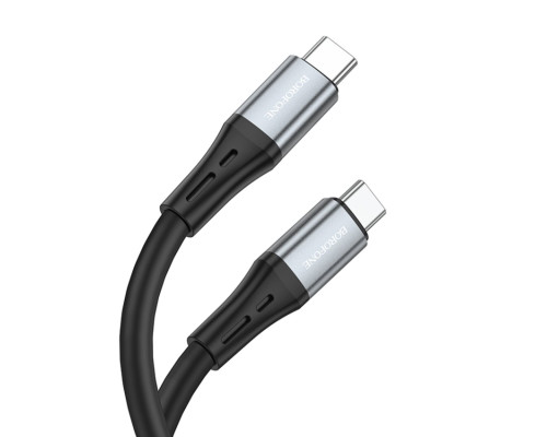 Кабель BOROFONE BX88 Solid 60W silicone charging data cable for Type-C to Type-C Black