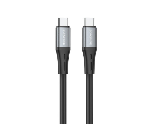 Кабель BOROFONE BX88 Solid 60W silicone charging data cable for Type-C to Type-C Black