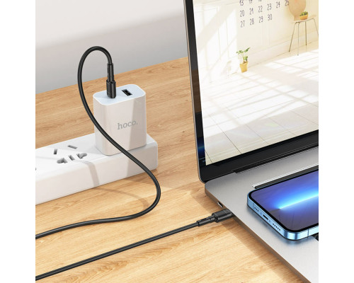 Кабель HOCO X83 Type-C to Type-C Victory 60W charging data cable Black