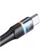 Кабель Usams US-SJ537 U76 Type-C to Type-C PD 100W Fast Charging & Data Cable 1.2m Black