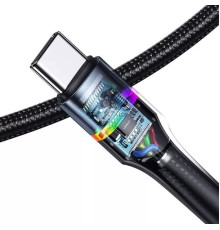 Кабель Usams US-SJ537 U76 Type-C to Type-C PD 100W Fast Charging & Data Cable 1.2m Black