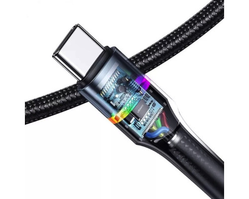Кабель Usams US-SJ537 U76 Type-C to Type-C PD 100W Fast Charging & Data Cable 1.2m Black