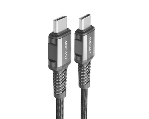 Кабель ACEFAST C1-09 USB-C to USB-C aluminum alloy audio/video transmission full-featured data cable Black