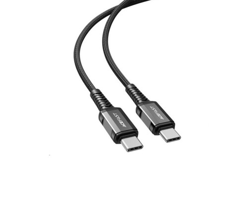 Кабель ACEFAST C1-09 USB-C to USB-C aluminum alloy audio/video transmission full-featured data cable Black