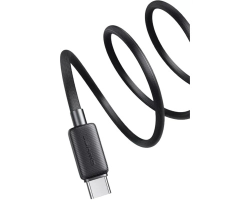 Кабель Usams US-SJ691 60W Striped Data Cable Type-C To Type-C-KY Series 1M black