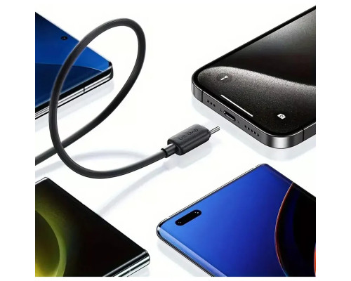 Кабель Usams US-SJ691 60W Striped Data Cable Type-C To Type-C-KY Series 1M black