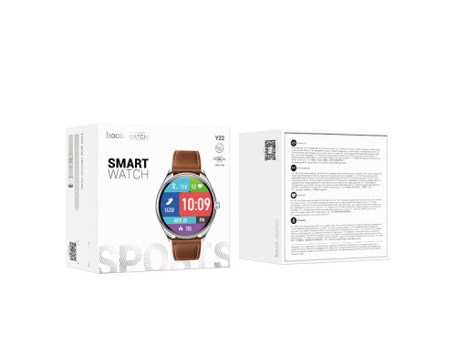 Смарт Годинник Hoco Y22 AMOLED Smart sports watch(call version) Колір Чорний 6942007628983