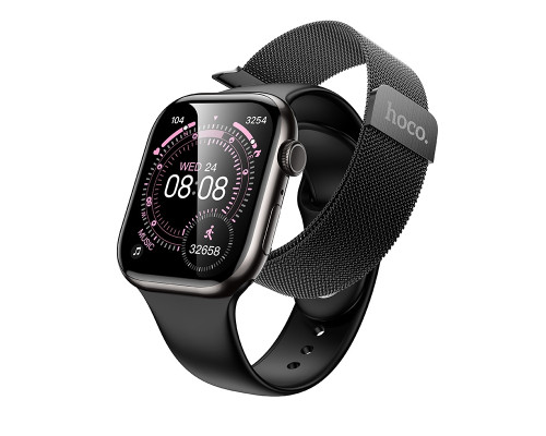 Смарт Годинник Hoco Y42 call version Milan Loop Чорний ma39151_3870332