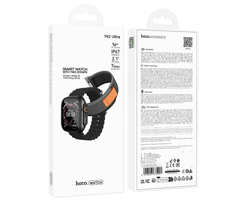 Смарт Годинник Hoco Y42 Ultra call version Neilon Чорний ma39152_3870334