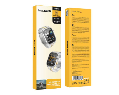Смарт Годинник Hoco DYD02 (call version) Колір Срібний 6942007636131 ma35474_3346300