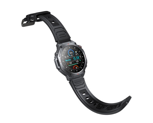 Смарт Годинник Hoco Y37 GPS + 3 Аtm Колір Чорний 6942007666046 ma38657_3867862