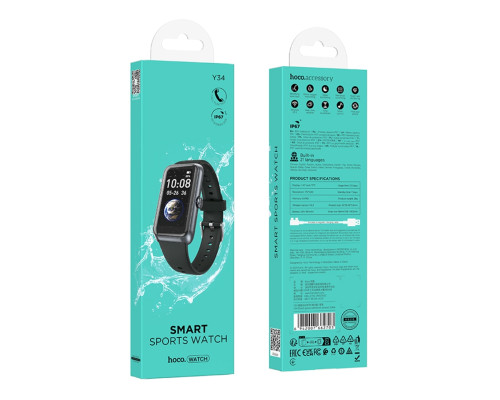 Смарт Годинник Hoco Y34 Smart sports watch Чорний ma38246_3667958