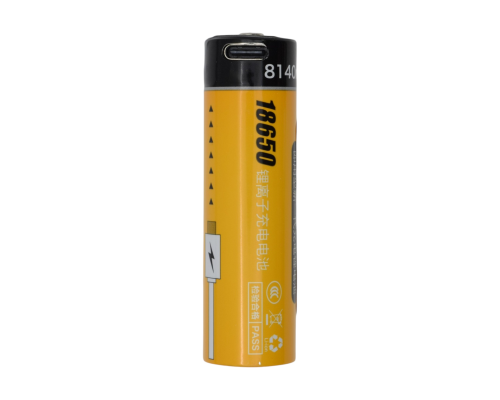 Акумулятор 18650 з USB Type-C, 3.7V, 2200 mAh PLS-00-00161381