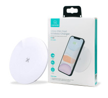 Бездротовий зарядний пристрій Usams US-CD149 Ultra-thin Fast Wireless Charger 15W White NBB-115929