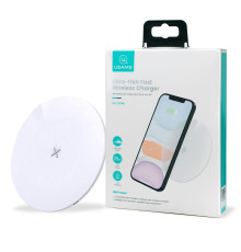 Бездротовий зарядний пристрій Usams US-CD149 Ultra-thin Fast Wireless Charger 15W White NBB-115929