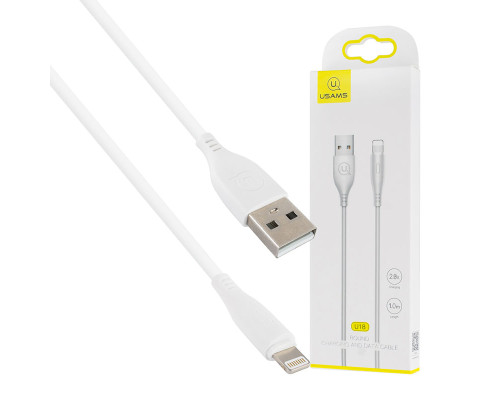 Кабель Usams US-SJ266 U18 Round lightning Cable 1m White NBB-115948