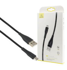 Кабель Usams US-SJ396 U41 Micro Braided Data and Charging Cable 2m Black