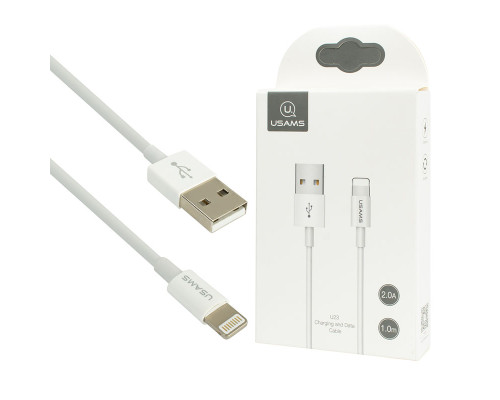 Кабель Usams US-SJ283 U23 Lightning Data and Charging Cable 1m White NBB-115953