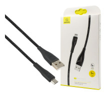 Кабель Usams US-SJ399 U41 Micro Braided Data and Charging Cable 3m Black NBB-115971