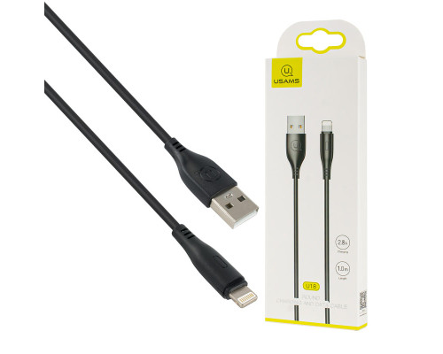 Кабель Usams US-SJ266 U18 Round lightning Cable 1m Black NBB-124675