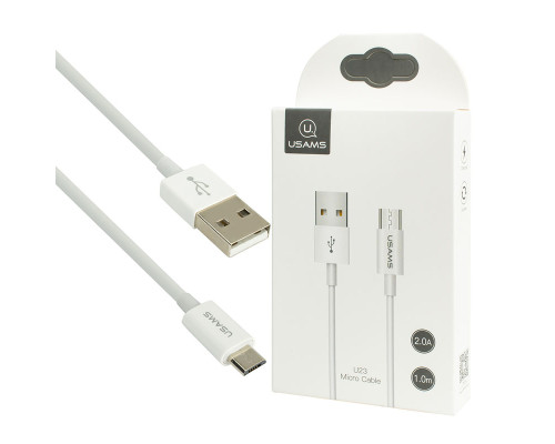 Кабель Usams US-SJ284 U23 Micro Data and Charging Cable 1m White NBB-115954