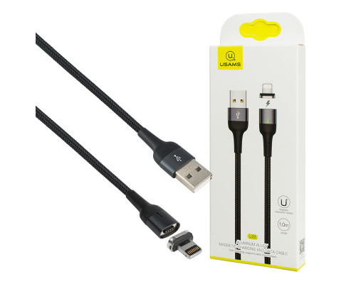 Кабель Usams US-SJ326 U28 Aluminum Alloy Magnetic Lightning Cable 1m Tarnish