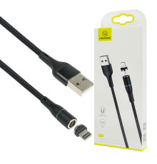 Кабель Usams US-SJ352 U32 Lightning Aluminum Alloy Magnetic Charging and Data Cable 1m Black NBB-115961