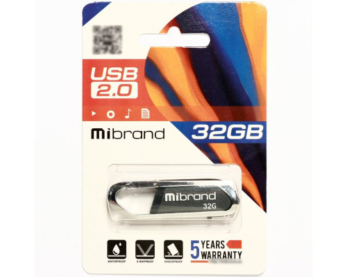 Флеш-накопичувач Mibrand USB 2.0 Aligator 32Gb Grey (MI2.0/AL32U7G)