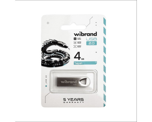 Флеш-накопичувач Wibrand USB 2.0 Taipan 4Gb Silver (WI2.0/TA4U2S)