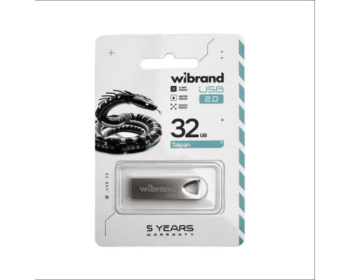 Флеш-накопичувач Wibrand USB 2.0 Taipan 32Gb Silver (WI2.0/TA32U2S)