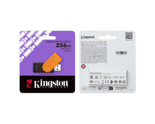 Флеш-накопичувач Kingston USB 3.2 DT Exodia S 256GB Black/Orange (DTXS/256GB)