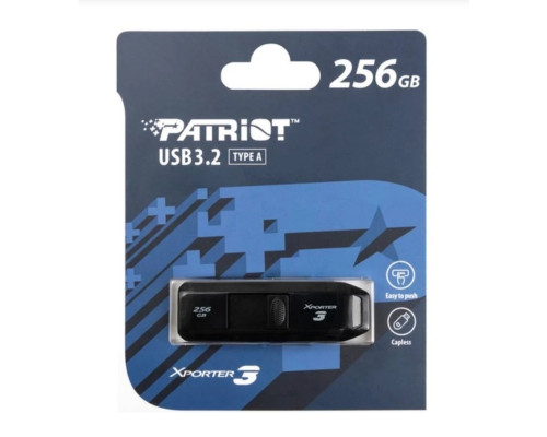 Флеш-накопичувач Patriot USB 3.2 Xporter 3 256GB Black (PSF256GX3B3U)